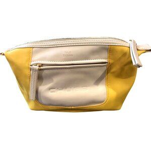 Isaac Mizrahi Chubb Cosmetics Bag, Yellow And Cream Color